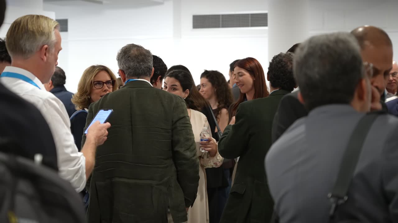 Attendees during the coffee break