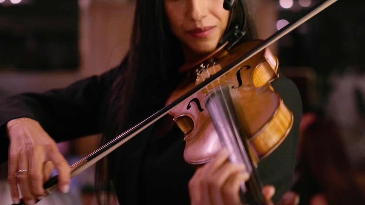 Live violin during dinner