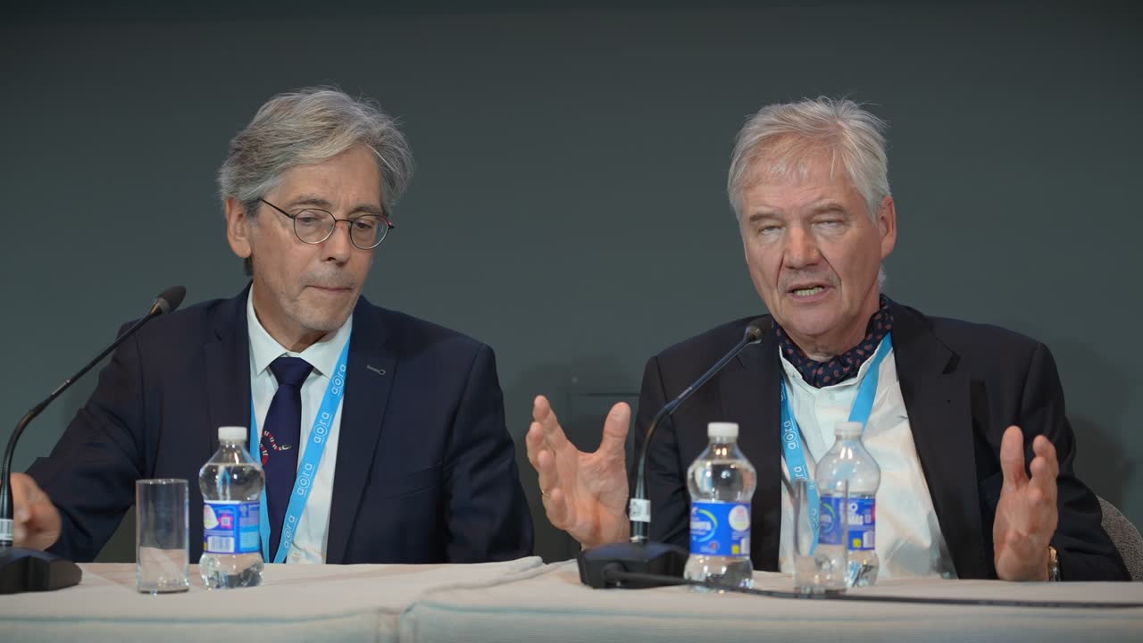 Speakers at the panel table